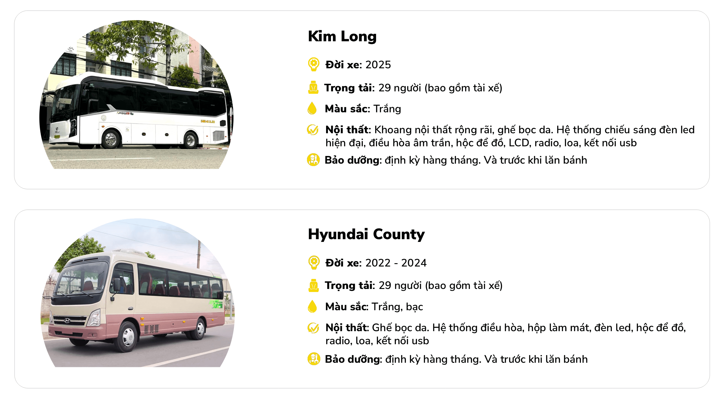 Thông tin các dòng xe 29 chỗ cho thuê tại Hoàng Vũ - pc02